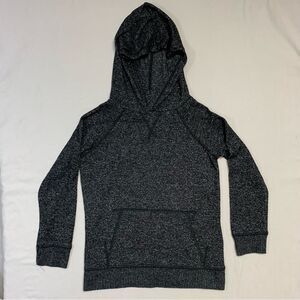 Hoodie Shirt Boy’s XS 4-5 Black Space Dye Pullover Top Fall Winter Athleisure